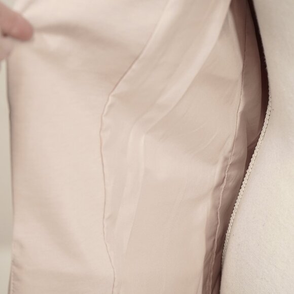 Petal Pink Vest Long Pastel Sleeveless Jacket Retro Mod 60s Long Line Soft Girl - Picture 6 of 7